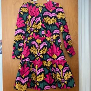 Floral J. Crew printed A-line skater dress